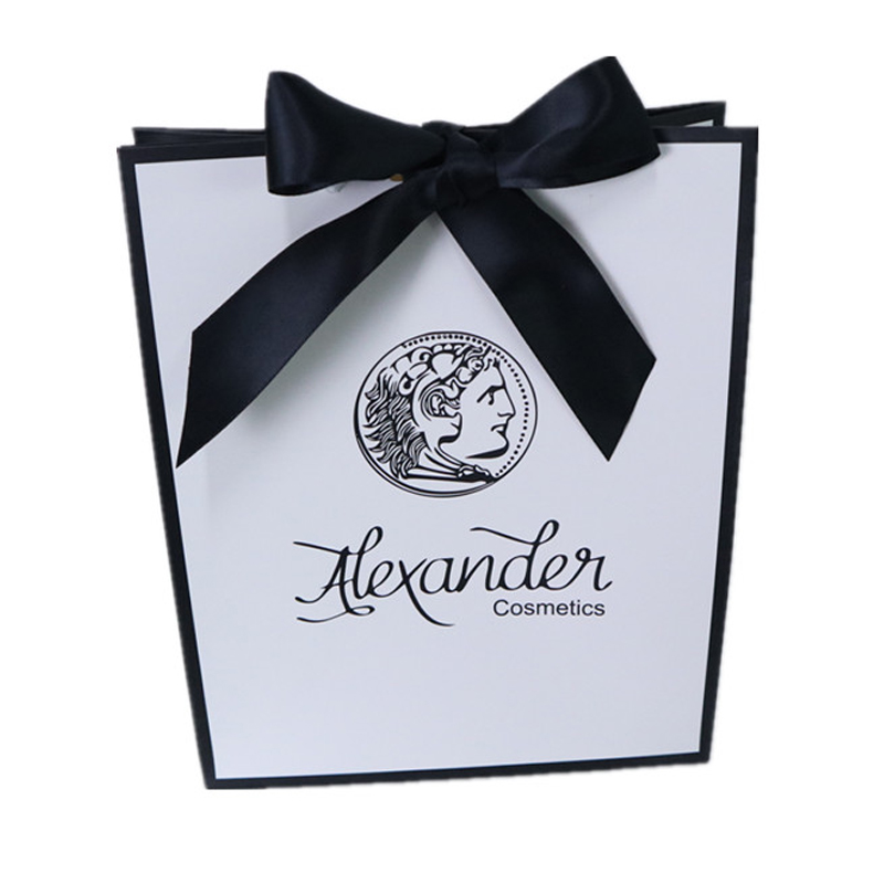 Custom Marble Pattern Rose Gold Foil Beauty Studio Paper Shopping Bag