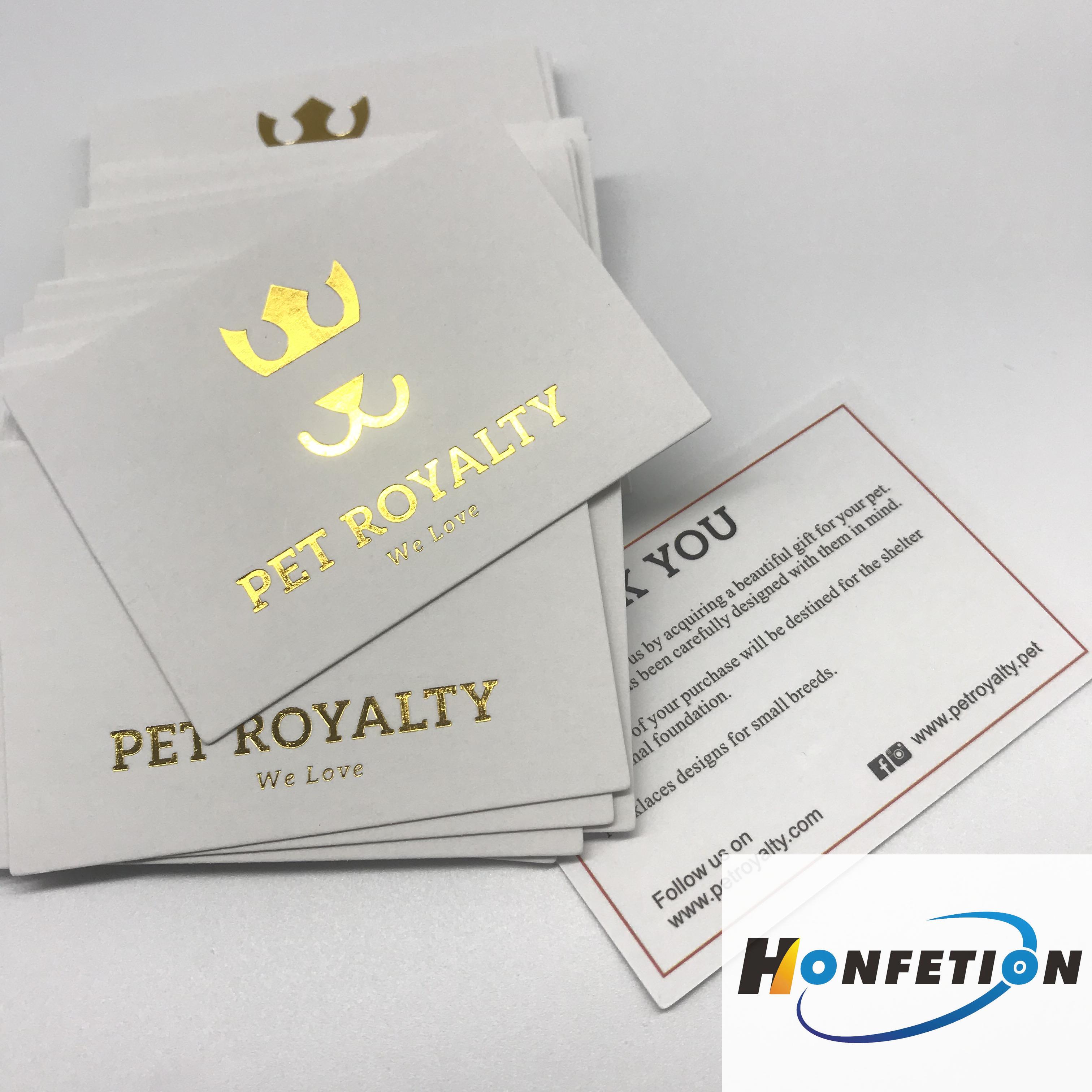 Custom Gold Foil Stamping Business Card Printing Service