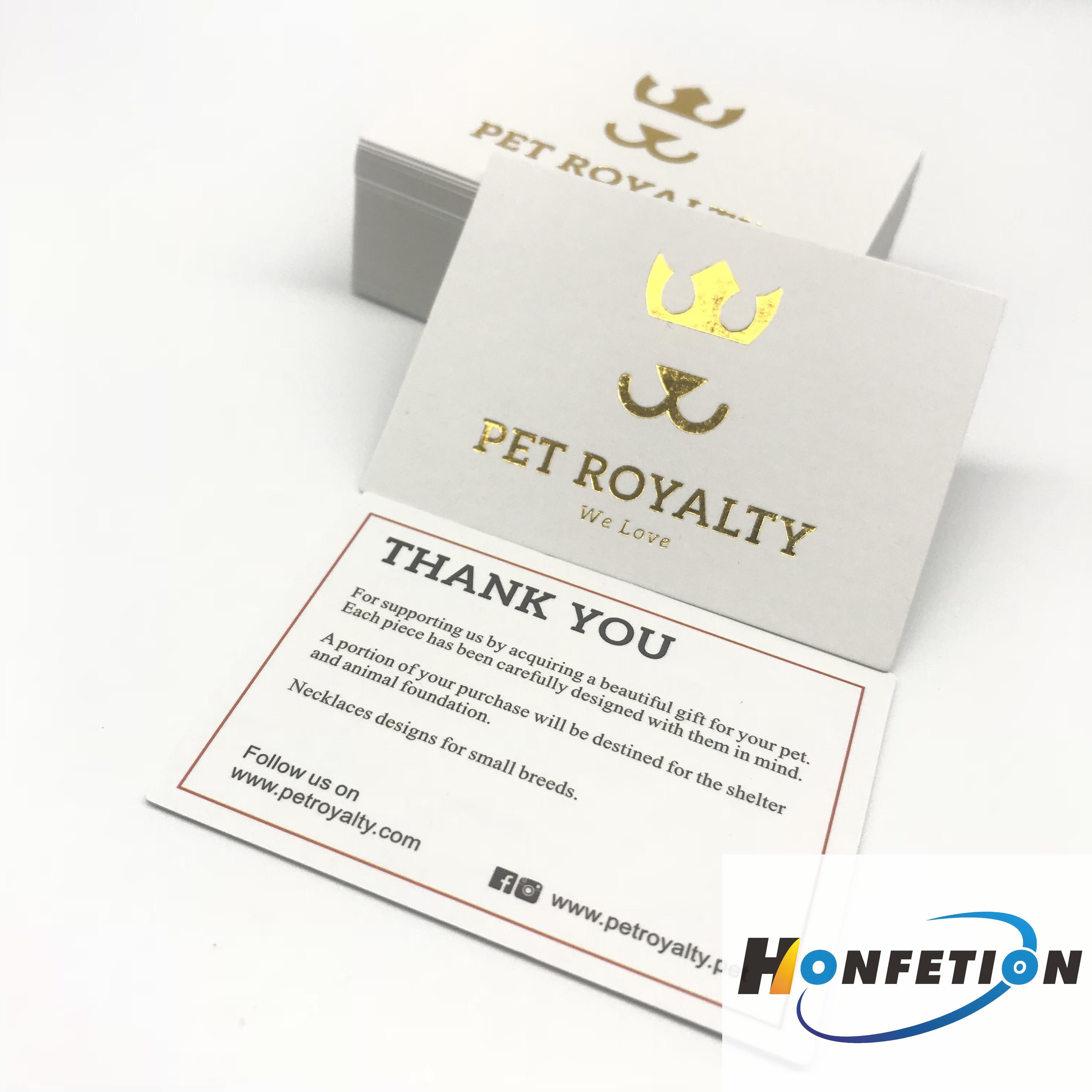 Custom Gold Foil Stamping Business Card Printing Service