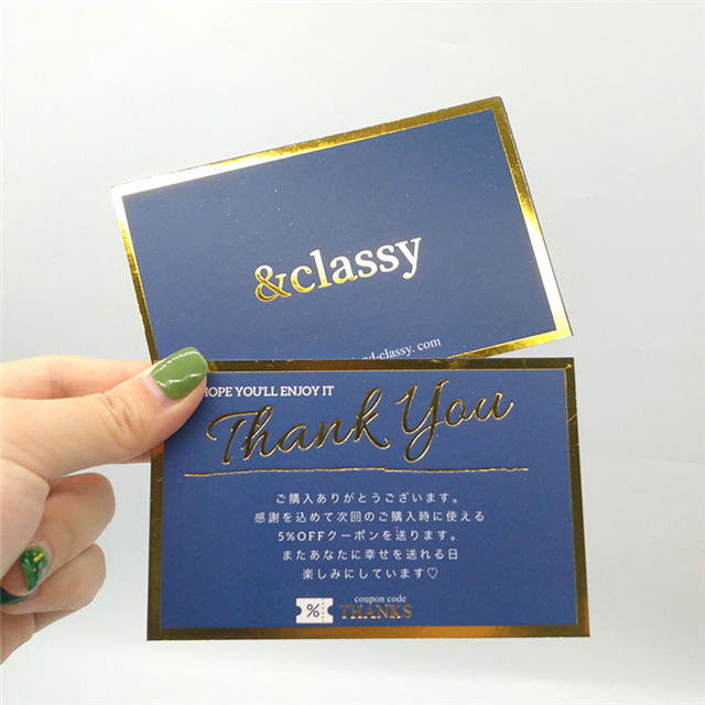 Custom Gold Foil Edge Business Card Printing, Premium Thick Paper Embossed Hot Stamping Visiting Cards