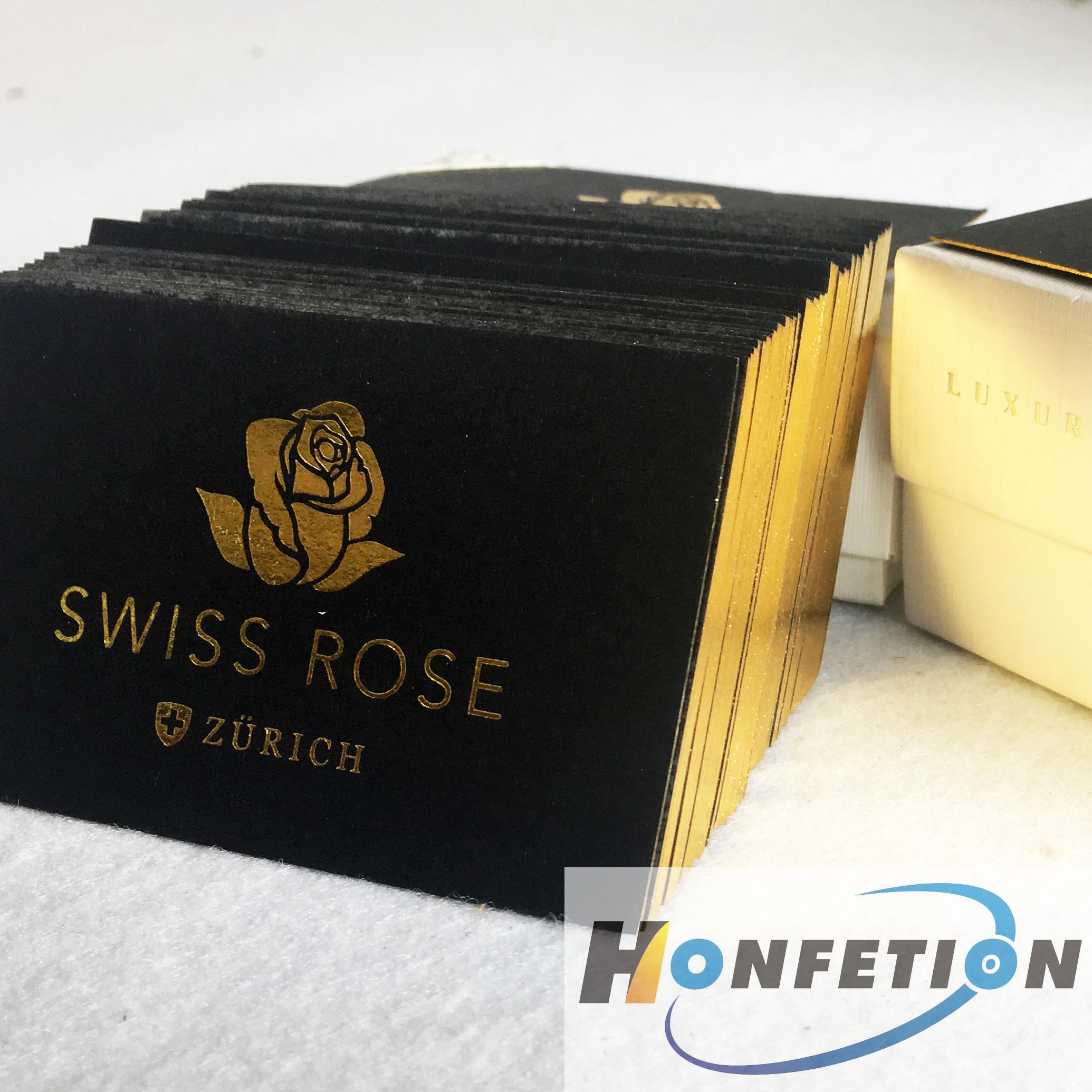Black Gold Foil Business Card black business cards with gold edge