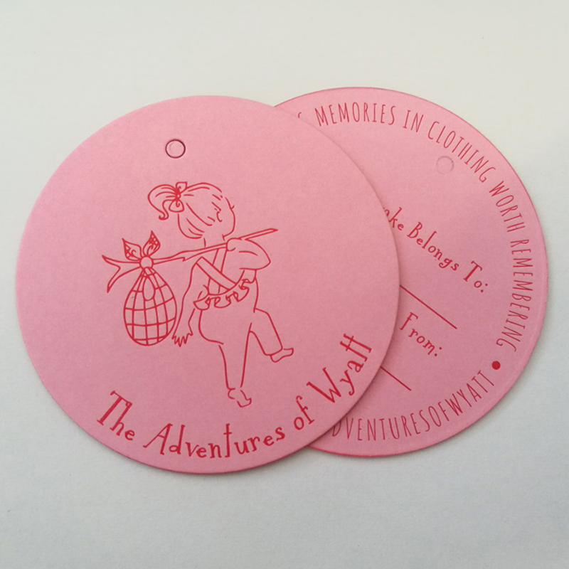 Custom Round Paper Cards with Color Edge Painting