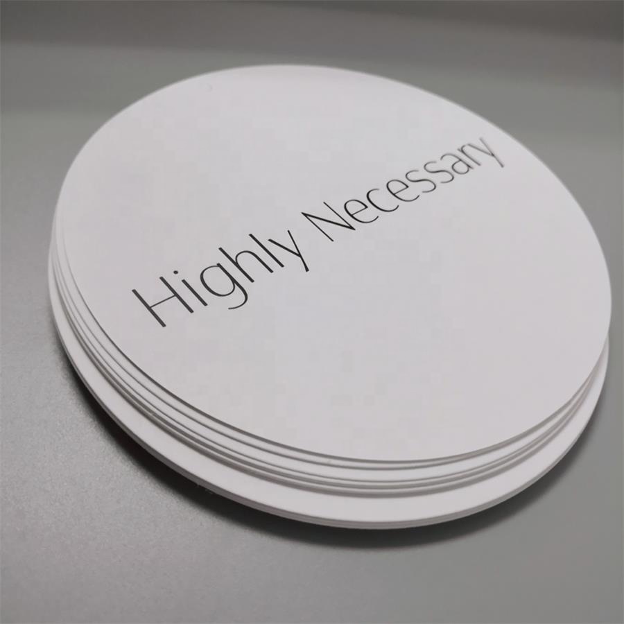 Custom Round Paper Cards with Color Edge Painting