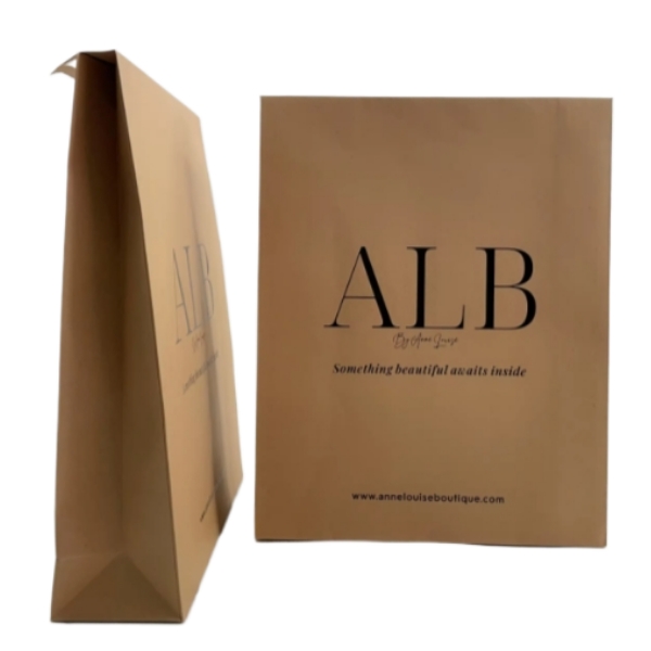 Custom Kraft Envelope Bags, Heat Seal PE Lined Punching Handle for Apparel & Shoes Packaging