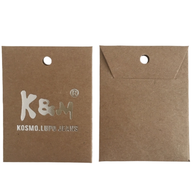 Custom Kraft Envelope Bags, Heat Seal PE Lined Punching Handle for Apparel & Shoes Packaging