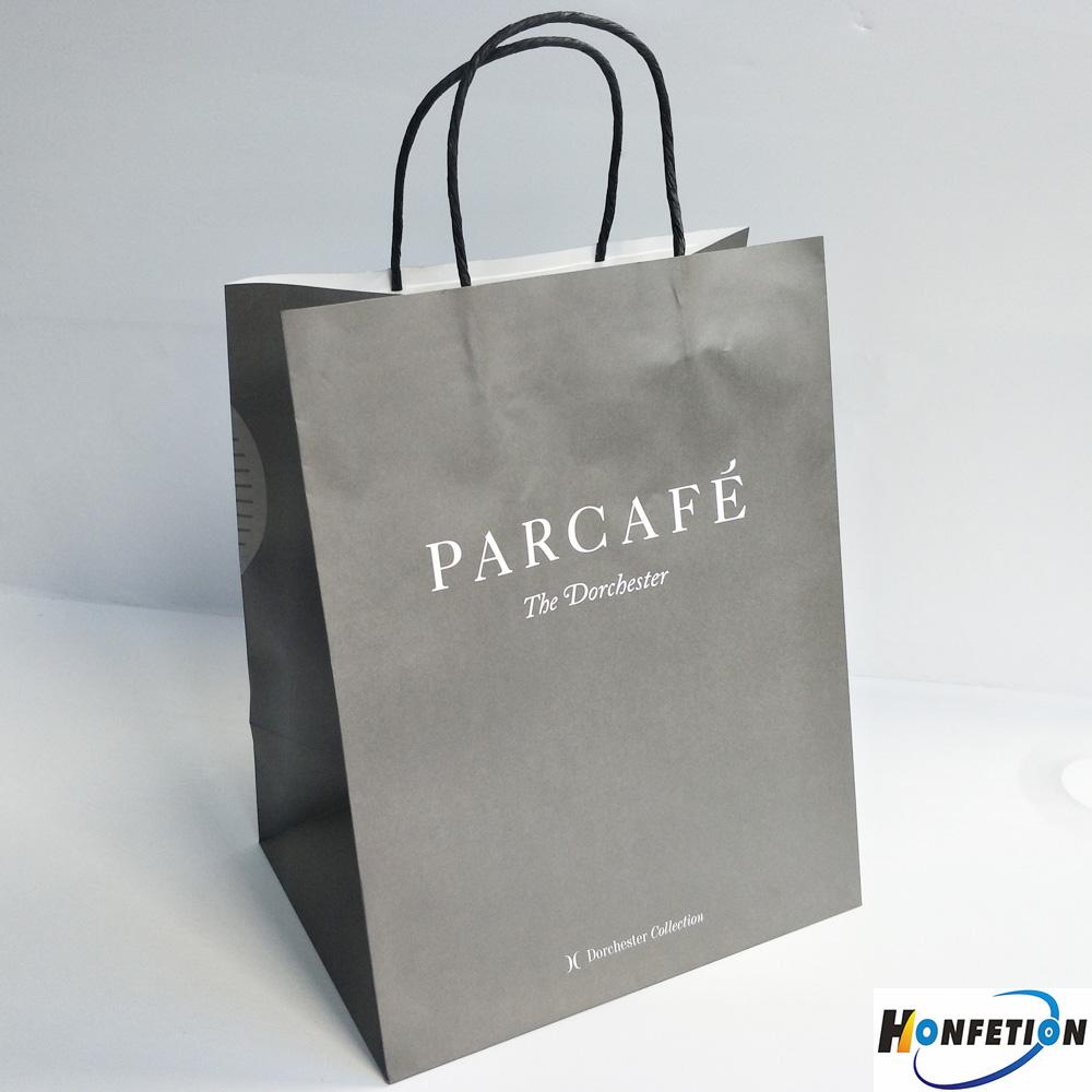 Black Branded Hotel Paper Gift Bags