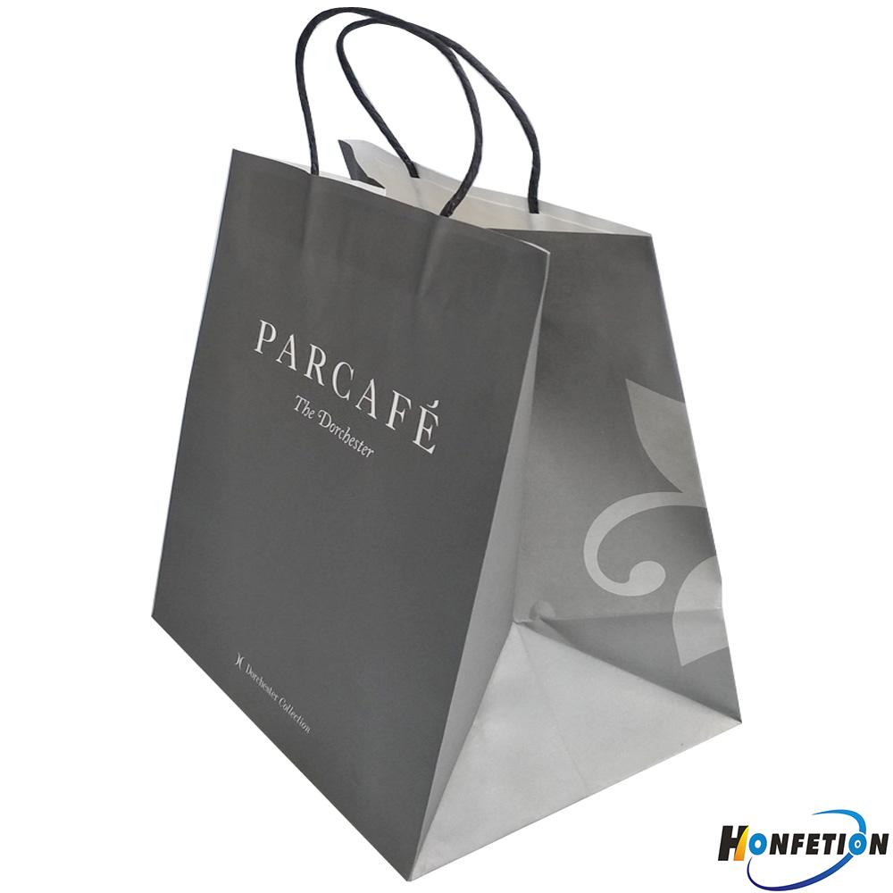 Black Branded Hotel Paper Gift Bags