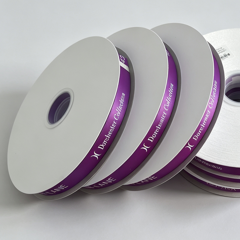 Custom Logo Printed Branding Ribbon Rolls | Satin & Grosgrain Custom Brand Ribbon