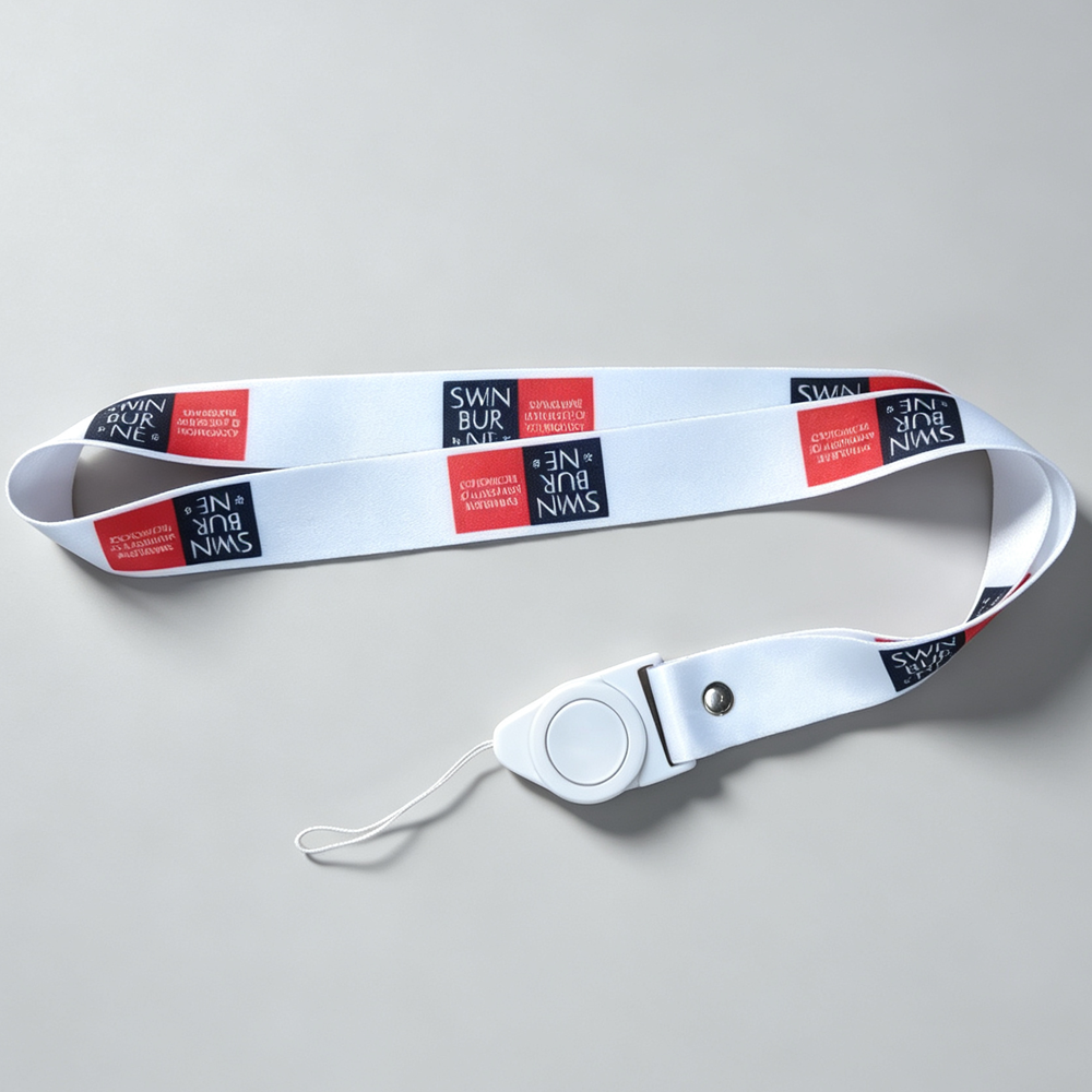 Custom Logo Neck Strap Lanyard, Polyester Sublimation Lanyard with Breakaway Buckle for Conference & Campus Giveaways