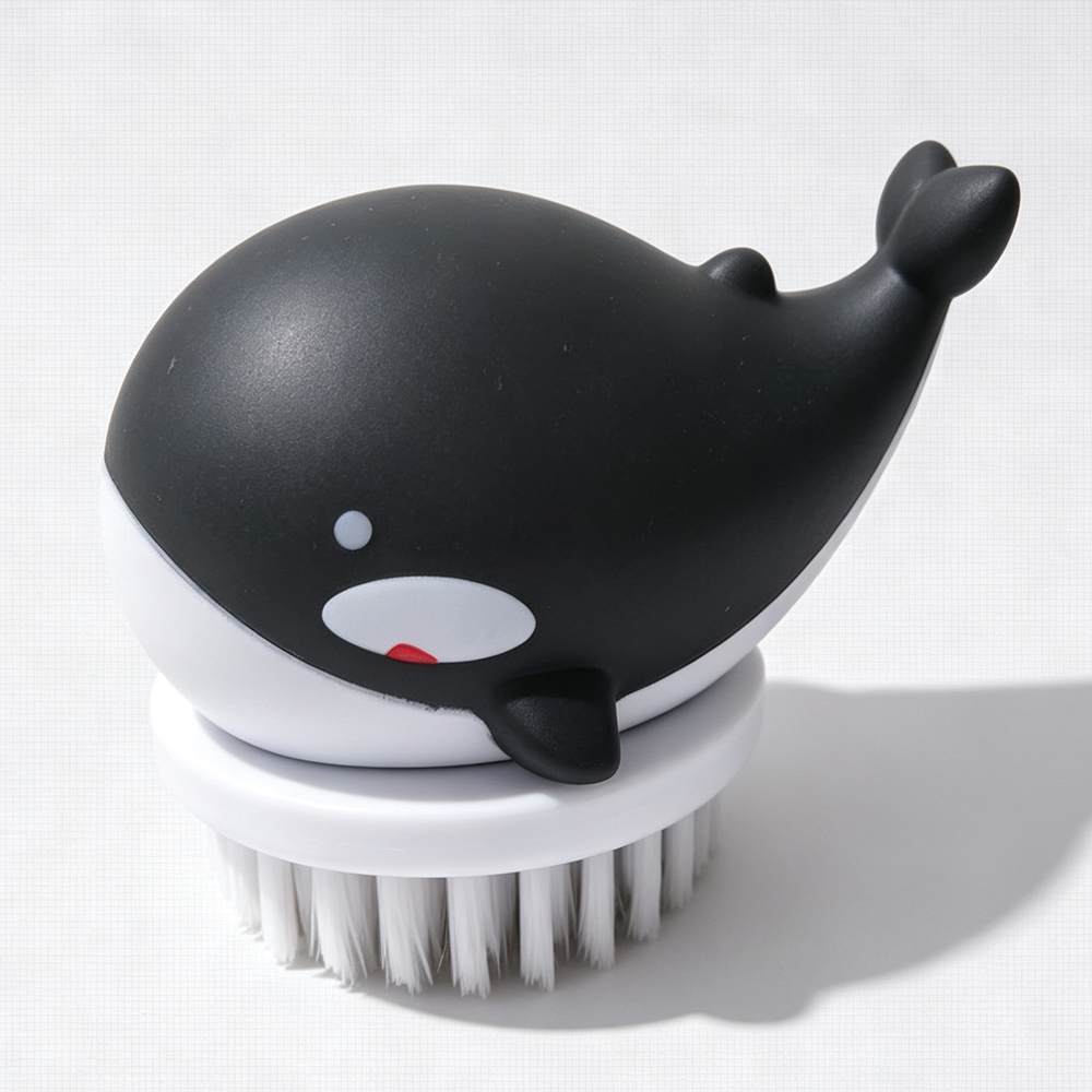 Cartoon Crab Shape Bath Brush for Kids  Soft Bristle Cleaning Brush